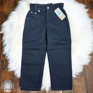 Vintage 1999 Levi’s Red Tab Girls Jeans Sz 4 Side Elastic Black Denim NWT Rare